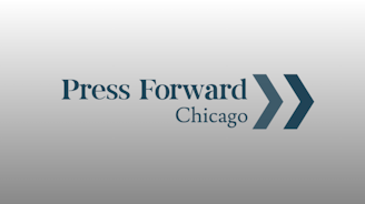 Press Forward Chicago text logo