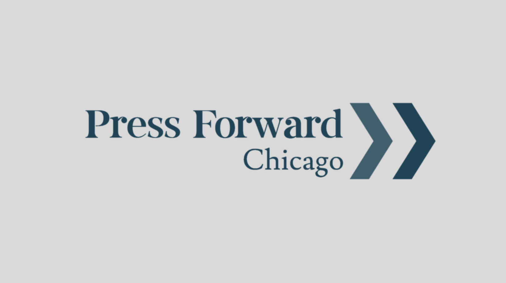 Press Forward Chicago text logo